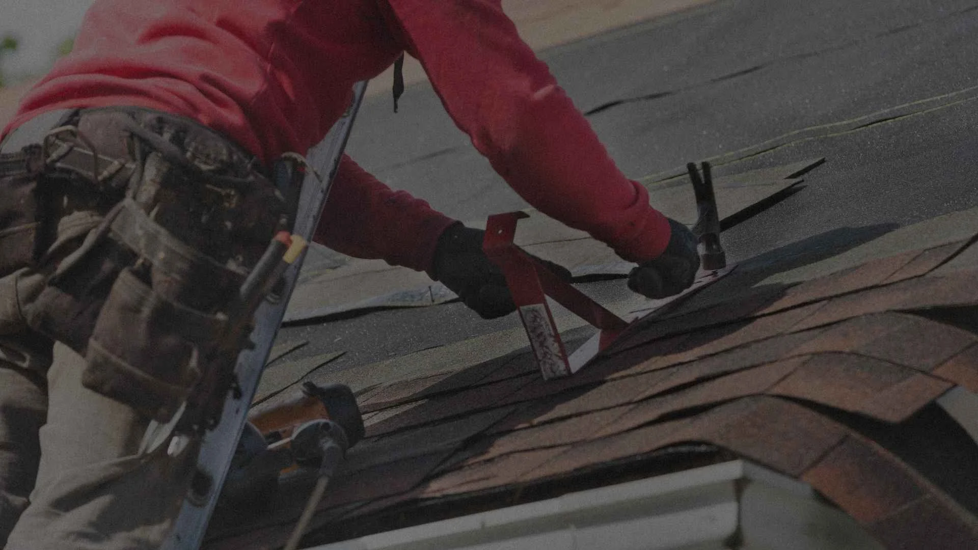 Roofing installation underway