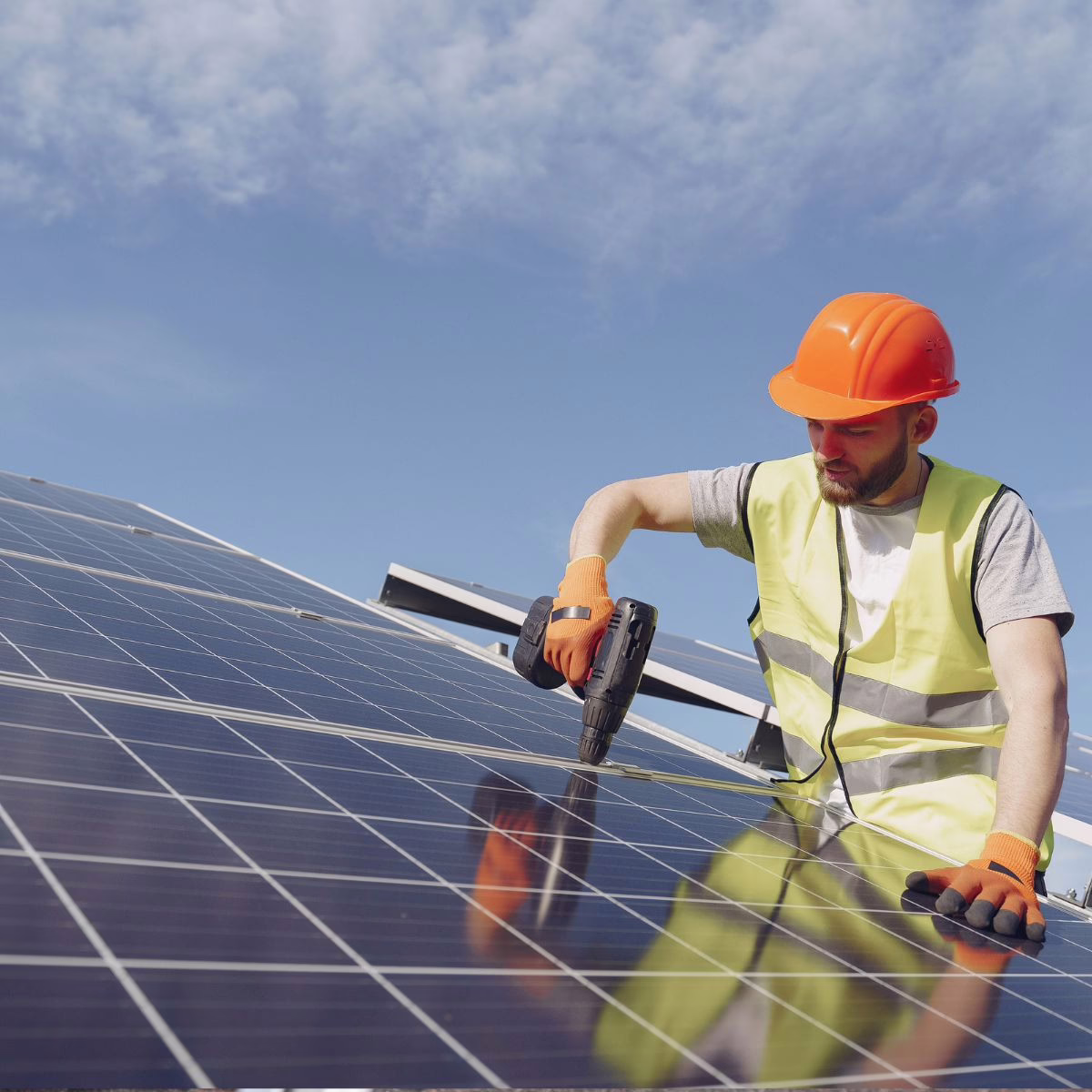 Solar roofing being installed by a professional roofing contractor. 